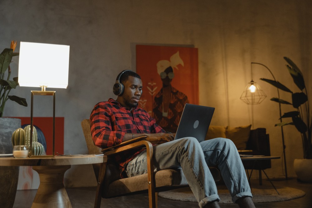 man on lap top